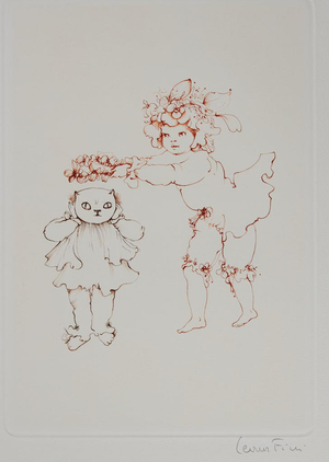 Léonor Fini, Le couronnement du chat, Etching