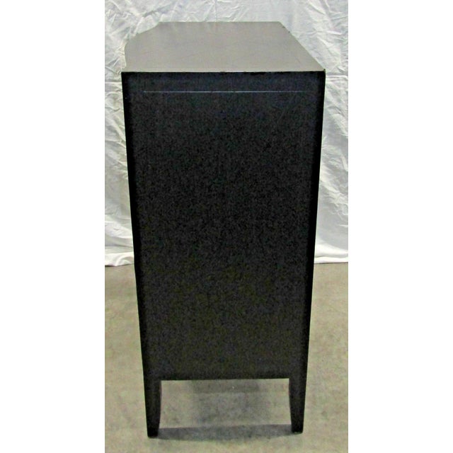 Brown 1970s French Art Deco Style Modern Two-Door Bar Cabinet With Diamond Inlay Pattern For Sale - Image 8 of 14