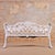 Metal Victorian Revival Cast Aluminum Sleigh-Form Garden Bench, C. 1950. For Sale - Image 7 of 7