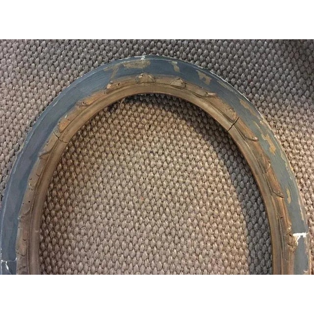 Neoclassical Oval Grey and Gold Wood Frame, Italy For Sale - Image 17 of 18