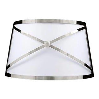 Drum Mezzo Sconce in Silver Finish with Plain Shade For Sale