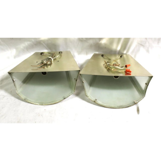 1990s Mid-Century Modern Silver Sconces - a Pair For Sale - Image 4 of 12