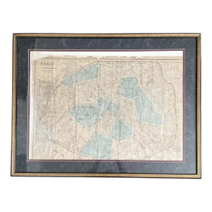 19th Century Map of Paris 1876 Alexandre Vuillemin