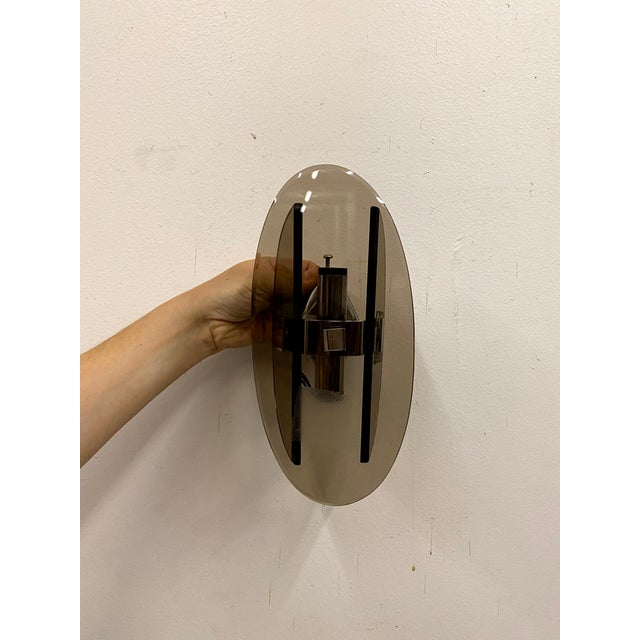 1970s Pair of Italian Mid-Century Modern Wall Sconces For Sale - Image 5 of 6