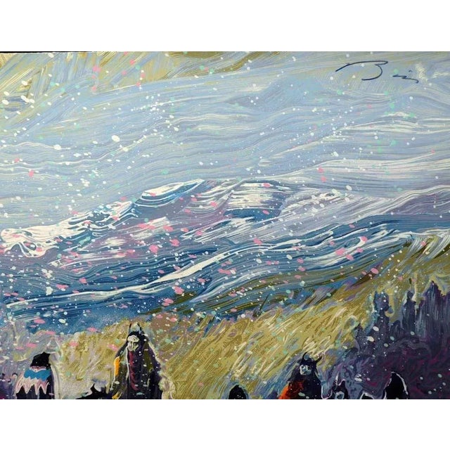 1990s Earl Biss "Mountain Crows" Limited Edition Serigraph on Paper Hand Signed For Sale In Denver - Image 6 of 11