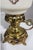 Brass Vintage Art Deco Accurate Brass Boudoir Lamp, Custard Glass Shade For Sale - Image 8 of 16