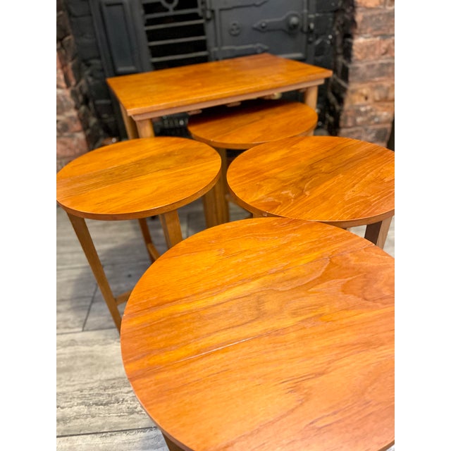 1960s Vintage Nesting Tables in Teak by Poul Hundevad for Novy Domov, 1960s, Set of 5 For Sale - Image 5 of 12