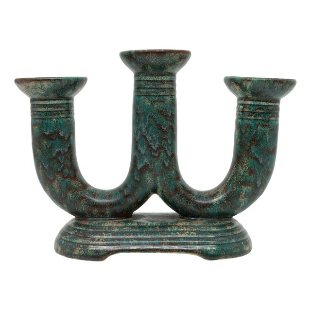 Art Nouveau Ceramic Candleholder from Zeller Keramik For Sale