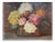 J.P., Still Life of a Vase of Dahlias, 1900, Oil Painting on Canvas For Sale