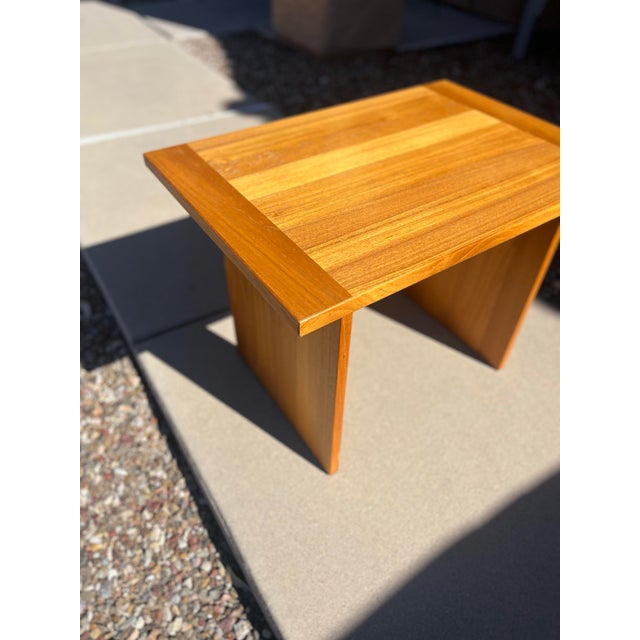 Mid-Century Modern 1960s Mid-Century Modern Teak Ansager Møbler a/S Danish Accent Side Table For Sale - Image 3 of 12