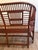 Wood Vintage Brighton Pavilion Style Bamboo Chippendale Cane Settee For Sale - Image 7 of 9