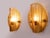 Amber Murano Wall Sconces Glass and Brass by J. T. Kalmar, Austria 1960s, Set of 2 For Sale - Image 3 of 11