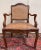 Brown Louis XV Office Chair in Carved Walnut For Sale - Image 8 of 8