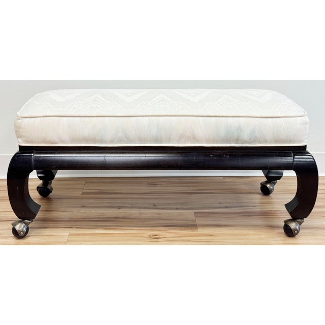 Vintage Late 20th C Ming Style Rolling Bench For Sale - Image 10 of 12