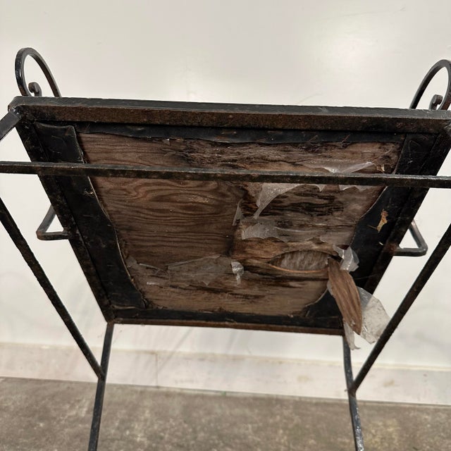 Pair of Salterini Iron Arm Dining Chairs Art Deco, Attributed For Sale - Image 12 of 12