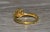 Contemporary The Grove Avenue: Ladies Vintage 18K Gold Trilogy Ring set with Diamonds For Sale - Image 3 of 8
