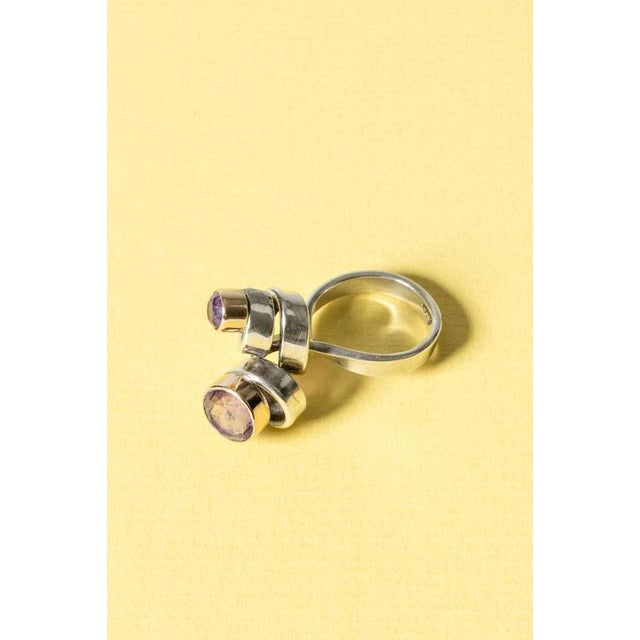 Silver and Amethyst Ring by Cecilia Johansson For Sale - Image 6 of 8