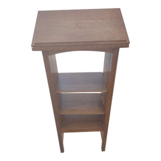 Late 20th Century Stickley Mission Oak Podium Bookcase For Sale