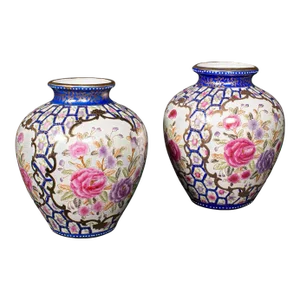 1940's Pair of Vintage Baluster Vases