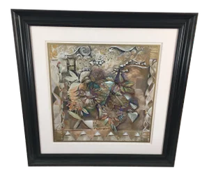 Vintage Large Mid-Century Abstract "Synchrony Progression" Signed Painting