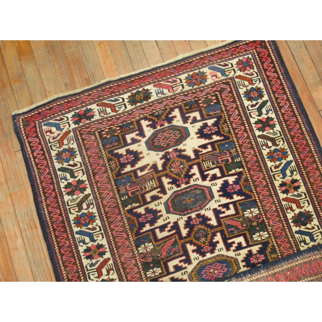 Early 20th Century Caucasian Shirvan Early 20th Century Rug - 3'5" x 4'8" For Sale - Image 5 of 6