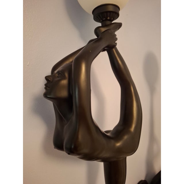 Plastic 1970s Art Deco Style Nude Lady Table Lamps - Set of 3 For Sale - Image 7 of 18
