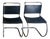 Black Leather Chairs by Ludwig Mies van der Rohe, 1960s, Set of 2 For Sale