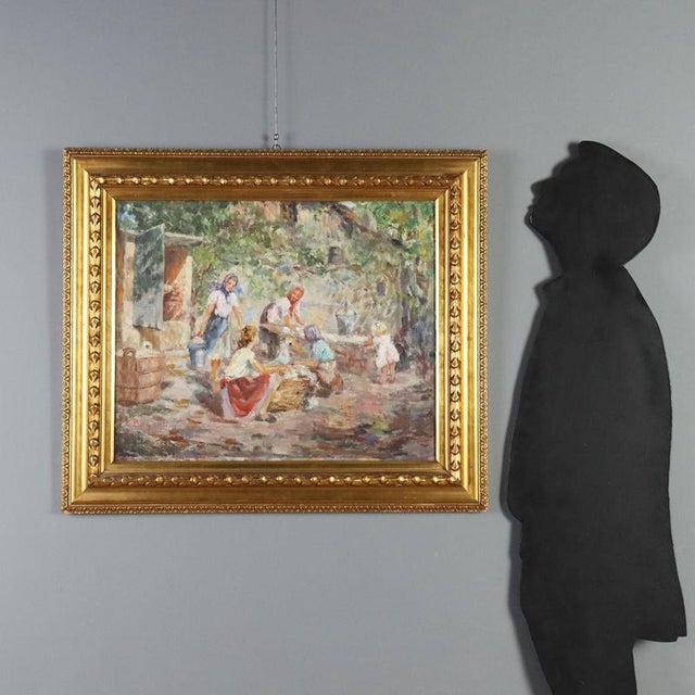 Oil on canvas. Signed lower left E. Bagnati, referring to Elena Bagnati, a painter active between the late 19th and early...