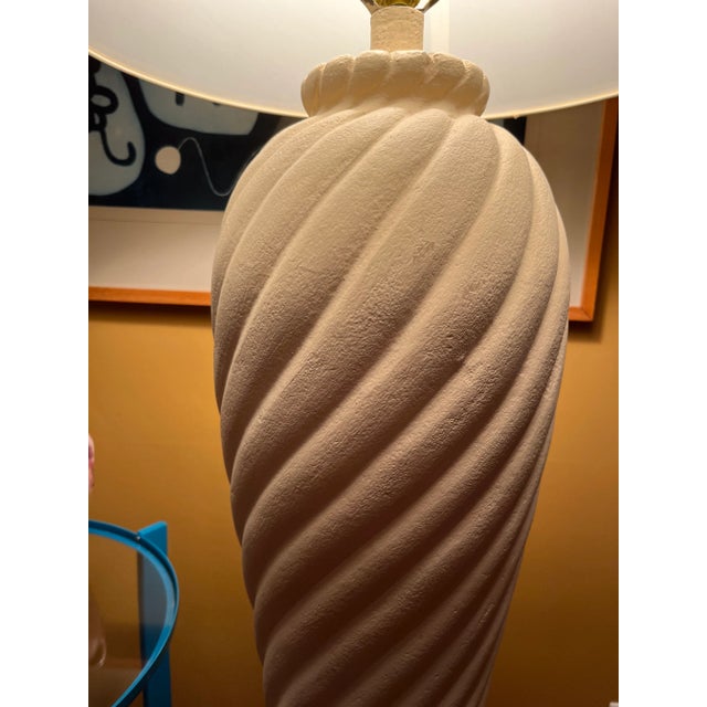 1980s Dynasty Post Modern Plaster Floor Lamp For Sale - Image 10 of 10