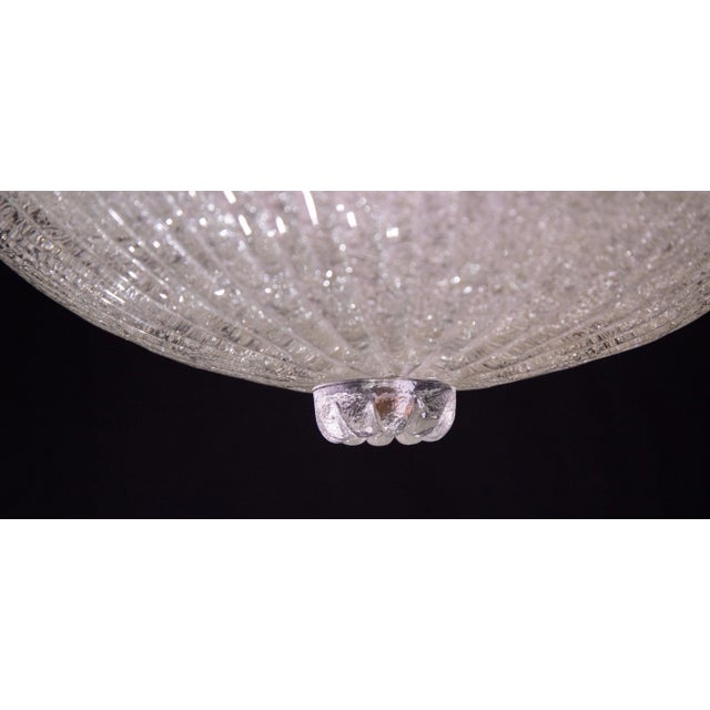 Italian Blue Glass Ceiling Fixture by Barovier & Toso, Murano, 1960 For Sale - Image 12 of 12