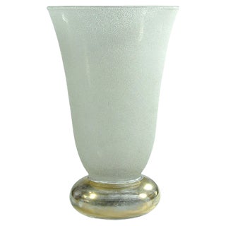 Art Deco Belgian Glass Vase, 1940s For Sale