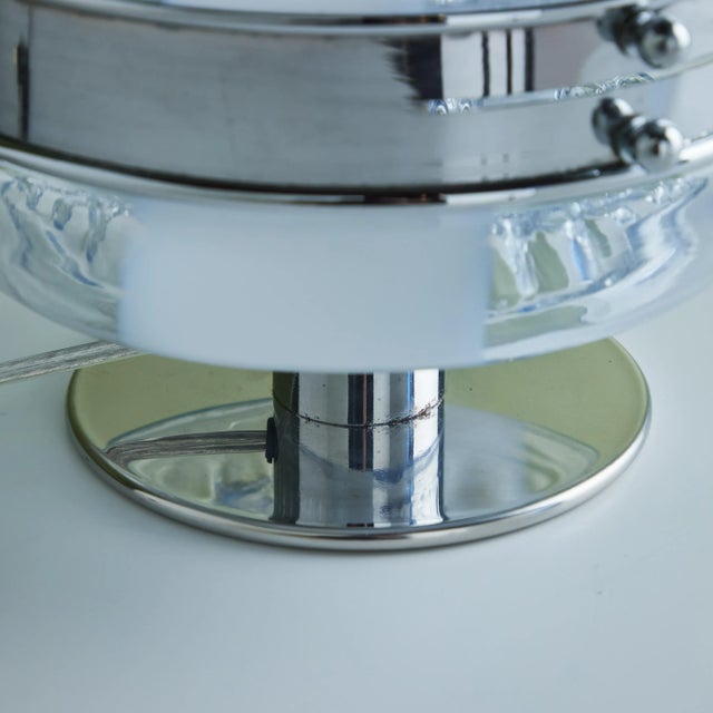Carlo Nason "Stalagmiti" Glass and Chrome Table Lamp For Sale - Image 10 of 10
