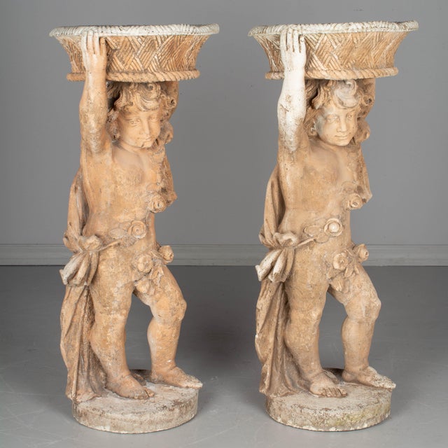 French Garden Statue Planters a Pair Chairish