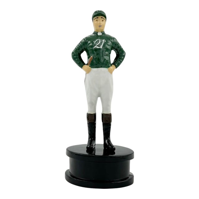Mid 20th Century The 21 Club Nyc Restaurant Standing Equestrian Jockey Bottle Opener For Sale