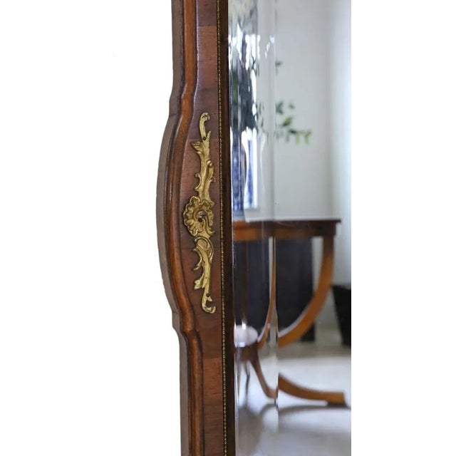 Brown Large Burr Walnut Wall Mirror, 1890s For Sale - Image 8 of 13