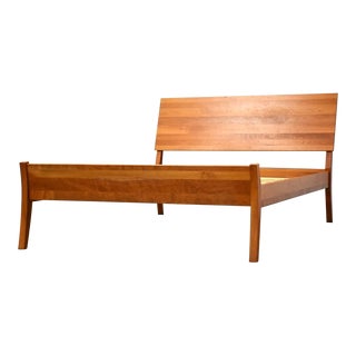 Modern Cherry Queen Platform Bed For Sale