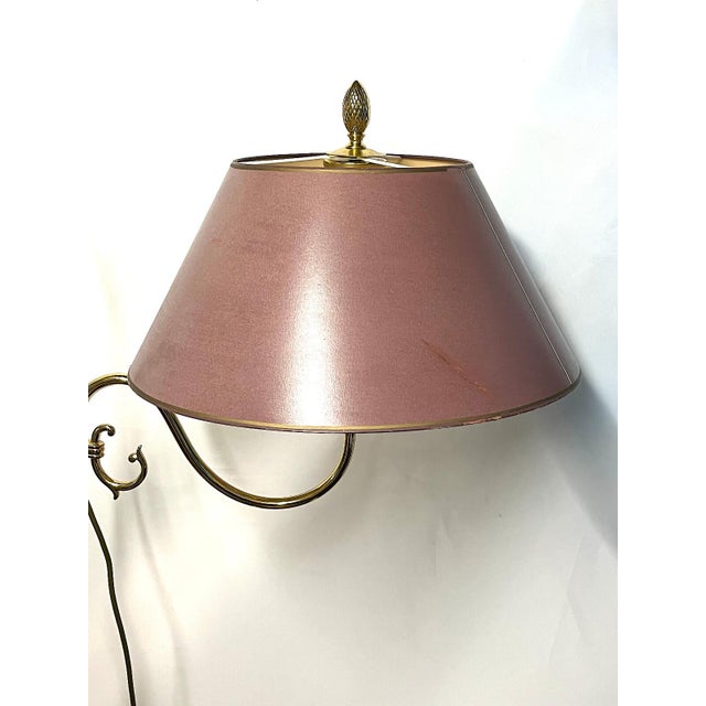 Vintage Brass Floor Lamp with Fabric Shade from Schulz & Adam, 1960s For Sale - Image 6 of 12
