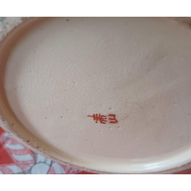 Vintage Japanese Satsuma Vase Hand Painted and Raised Enamel Moriage Designs For Sale In Seattle - Image 6 of 6