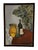Vintage classic mid-century still life painting on canvas depicting a traditional table-scape with wine and produce....