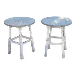 Gorgeous Copper Topped Side Tables For Sale