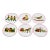 Vintage 1987 Vista Alegre Portugal “Christmas Magic” Porcelain Coasters, Set of 6 For Sale