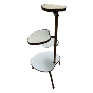 Vintage Heart-Shaped Flower Stand, 1950s For Sale