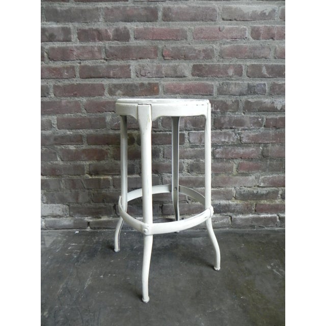 Industrial Steel Stool, 1950s For Sale - Image 10 of 17
