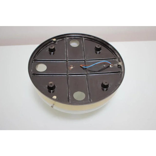 Mid-Century Glass Ceiling Lamp, Flush Mount or Wall Lamp, 1960s For Sale - Image 4 of 8