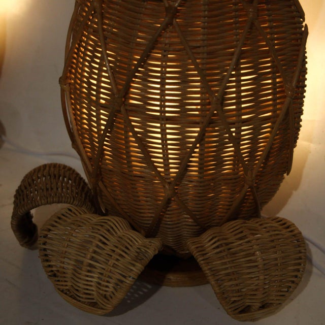 Pineapple Wicker Sconces, Set of 2 For Sale - Image 5 of 15