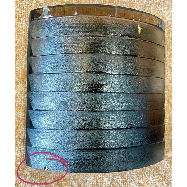 1980s Vintage Libera Czech Republic Smoky Brown Crystal Vase Pocket Shaped Vase For Sale - Image 5 of 10