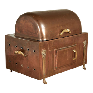 Vintage French Copper Neoclassical Domed Food Warmer or Chafer