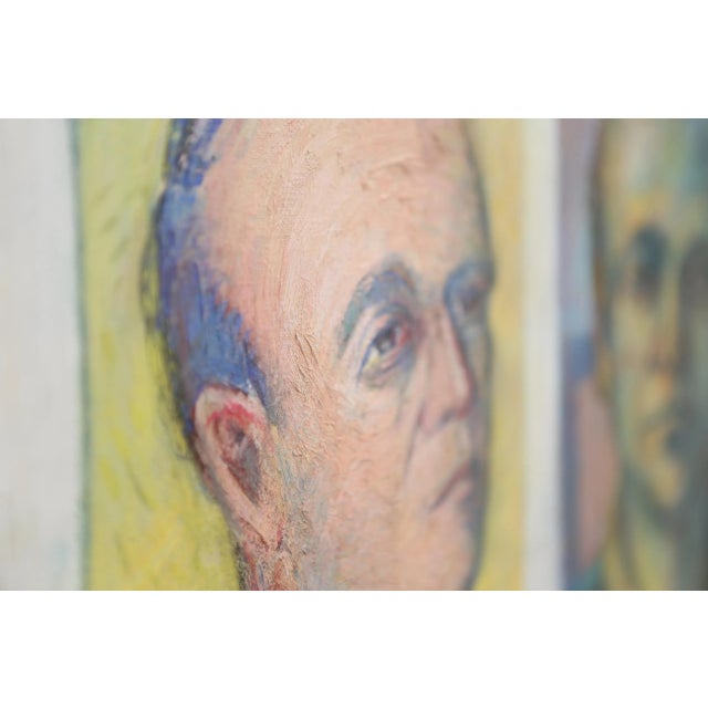 Original, Vintage Artwork Portrait on canvas. Unsigned. Lovely muted tones.