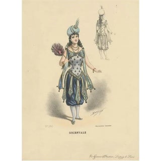Donjean, Woman in Asian Costume, Print For Sale