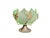 Vintage Brama Frosted Green Art Glass Bowl on Silver-Plated Base For Sale - Image 4 of 11
